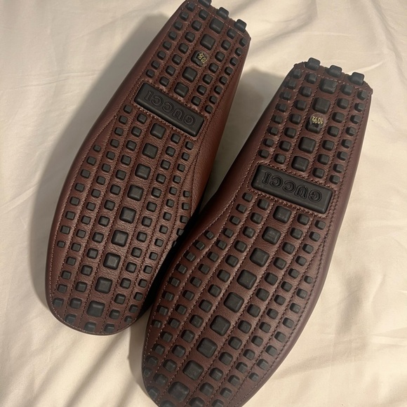 Men’s Gucci, leather horsebit GG driver loafers size 10 1/2 US made in Italy - Picture 7 of 7
